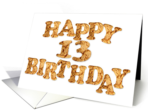 13th Birthday card for a cookie lover card (968375)
