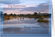 Husband, Lake at dawn Father’s Day card