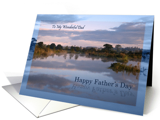 Dad, Lake at dawn Father's Day card (987737)