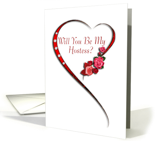 Swirling heart Hostess invitation card (990045)