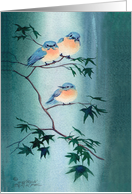 Three Bluebirds By Sharon Sharpe card