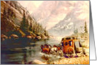 River Stagecoach Crossing By Sharon Sharpe card