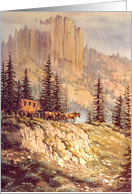 Mountain Stagecoach By Sharon Sharpe card