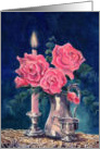 Candle Light & Roses By Sharon Sharpe card