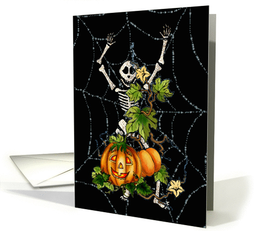 Happy Skeleton & Jack By Sharon Sharpe
 card (270607)