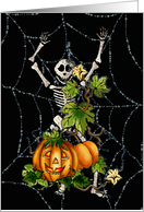 Happy Skeleton & Jack By Sharon Sharpe card