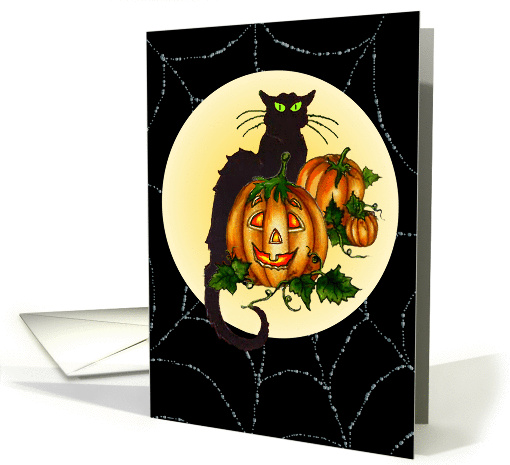 Black Cat Pumpkin Jack By Sharon Sharpe
 card (271358)
