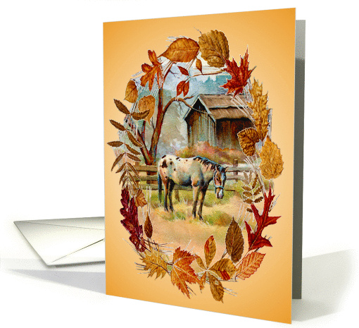 Autumn Leaves & Appaloosa By Sharon Sharpe
 card (271388)