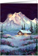 Winter Log Cabin &...