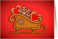 Gingerbread Cookies Sleigh card