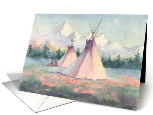 Early Autumn Tipi Camp card (977977)