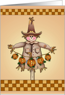 HALLOWEEN SCARECROW, GINGHAM CHECKS & PUMPKIN JACKS GARLAND card