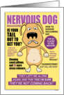 Funny Nervous Dog Birthday Card