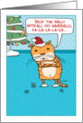 Funny Cat Hairballs for Christmas card