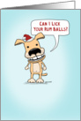 Funny Licky Dog for Christmas card