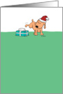 Funny Peeing Dog for Christmas card