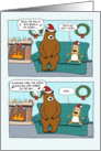 Funny Christmas Card: Bear Carols card