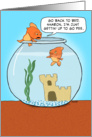 Funny Goldfish Birthday card