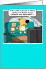Funny Scaredy Cat and Dog Birthday card