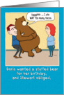 Funny Stuffed Bear Birthday card