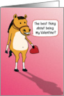 Funny Valentine’s Day Horse with Heart card