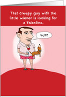 Funny Valentine’s Day Guy With Wiener Dog card