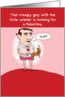 Funny Valentine’s Day Guy With Wiener Dog card