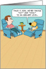 Funny Birthday Sit and Stay Dog card
