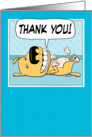 Funny Thank You Cute Dog card