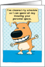 Funny Affectionate Dog birthday card