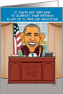 Funny Obama Birthday Advice card