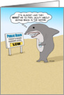 Funny Guilty Shark Birthday card