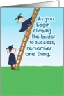 Funny Ladder of Success Graduation card