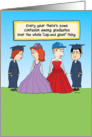 Funny Cap and Gown Confusion Graduation card