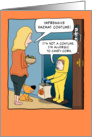 Funny Hazmat Suit Halloween card