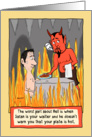 Funny Dining in Hell Birthday card