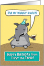 Funny Tipsy the Tapir Birthday card