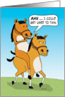 Funny Horse Riding Horse Birthday card