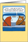 Funny Bear Getaway Birthday card
