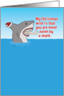 Funny Eaten By a Shark Christmas card