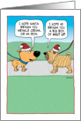 Funny Wrinkly Dog Christmas card