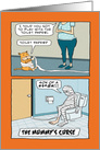 Funny Bad Cat and Mummy’s Curse Halloween card