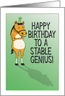 Stable Genius Horse Funny Birthday card