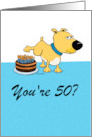 Years Whiz By Funny Peeing Dog card
