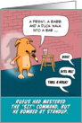 Funny Birthday, Standup Comic Dog card