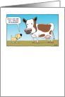 Funny Dog and Cow birthday card