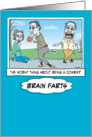 Funny Zombie Brain Fart birthday card