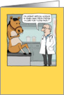 Funny Horse and Doctor birthday card