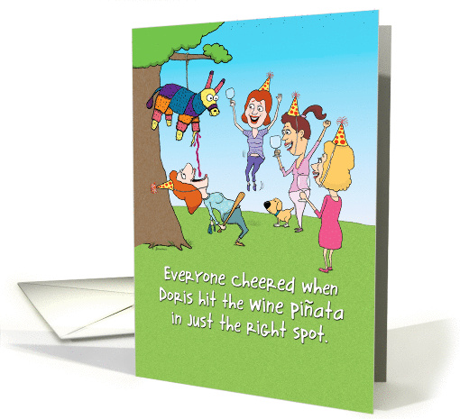 Funny Wine Pinata Birthday card (1065639)