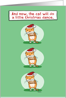 Funny Cat Dance for Christmas card